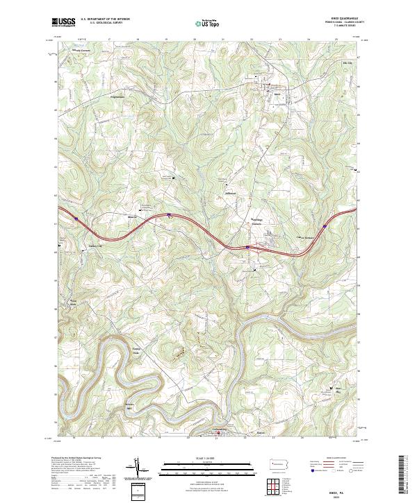 Knox, PA — USGS 7.5-minute topo (2023)