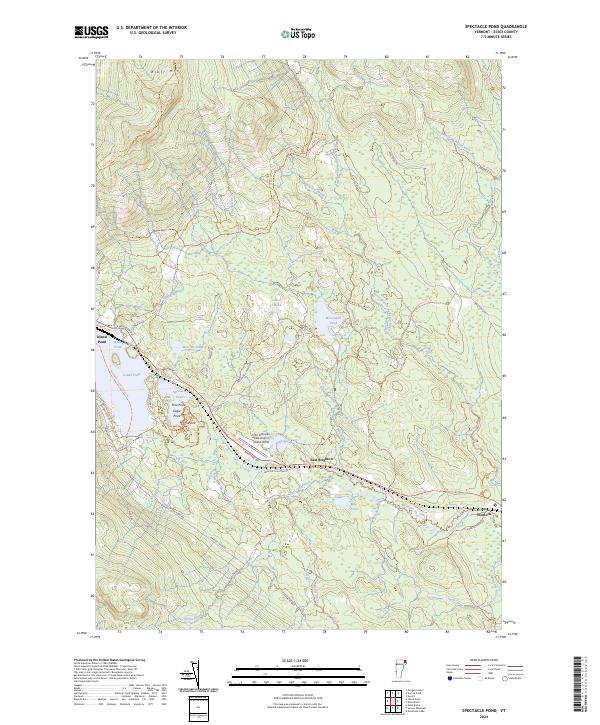 Spectacle Pond, VT — USGS 7.5-minute topo (2024)
