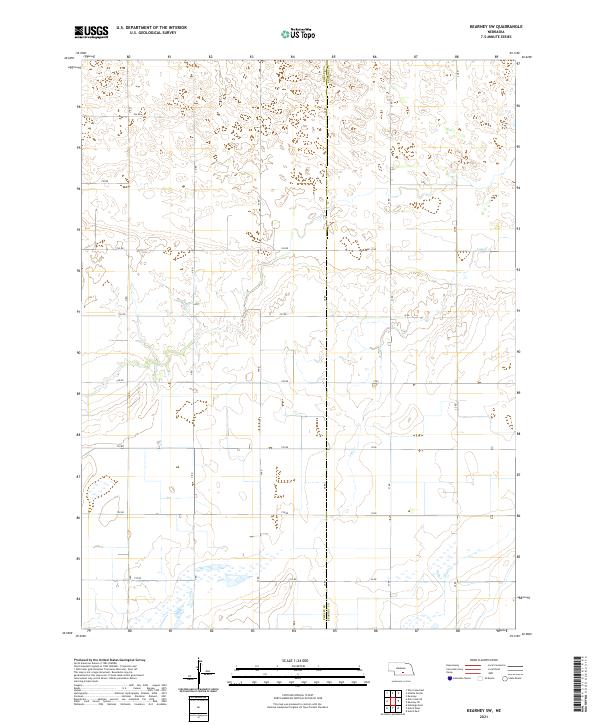 Kearney SW, NE — USGS 7.5-minute topo (2021)