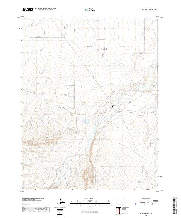 Doyle Bridge, CO — USGS 7.5-minute topo (2022)