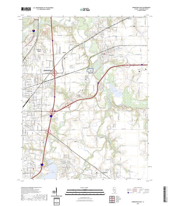 Springfield East, IL — USGS 7.5-minute topo (2024)