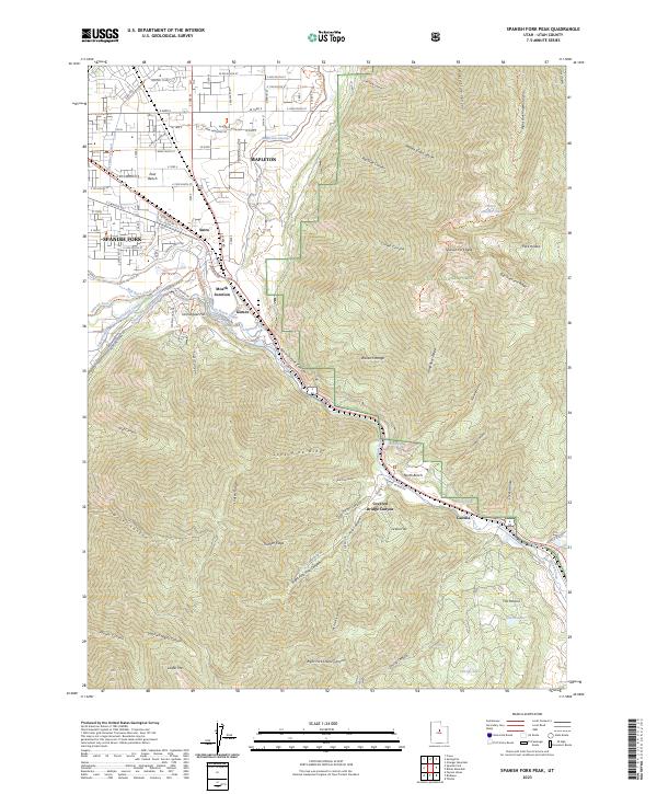 Spanish Fork Peak, UT — USGS 7.5-minute topo (2023)