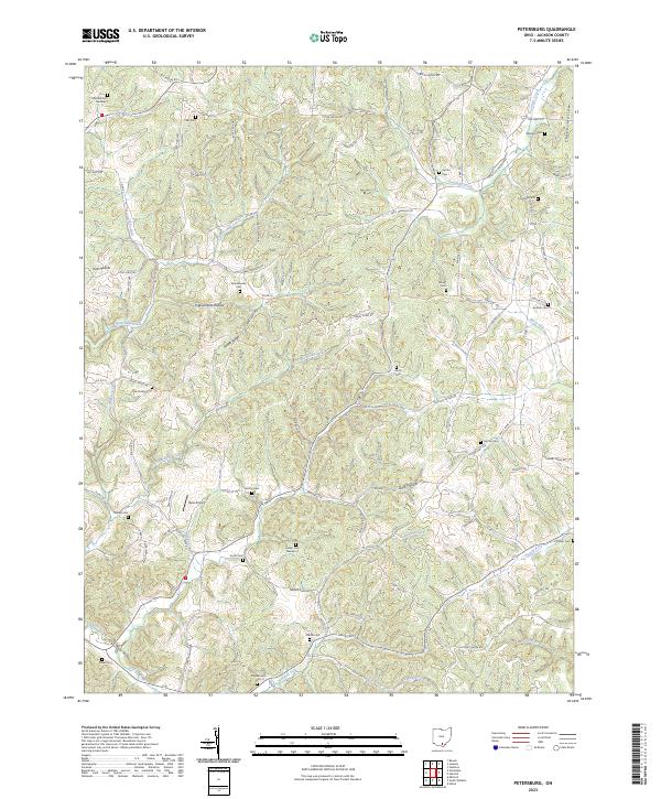 Petersburg, OH — USGS 7.5-minute topo (2023)