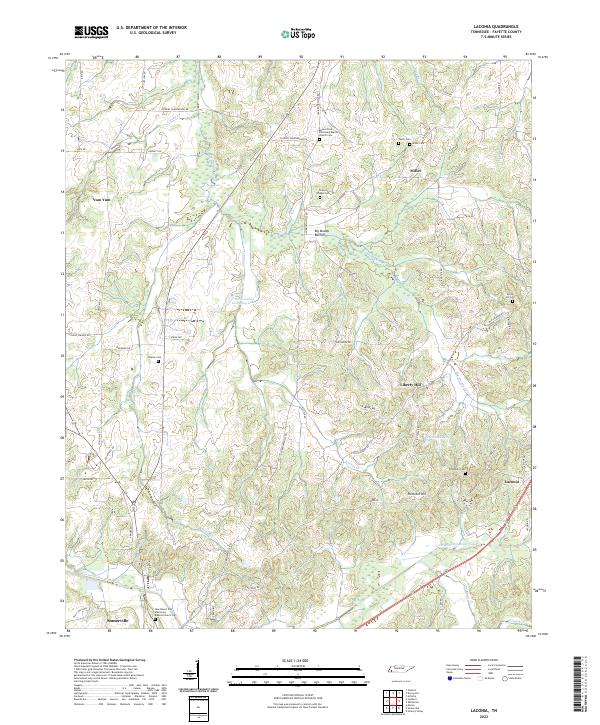 Laconia, TN — USGS 7.5-minute topo (2022)