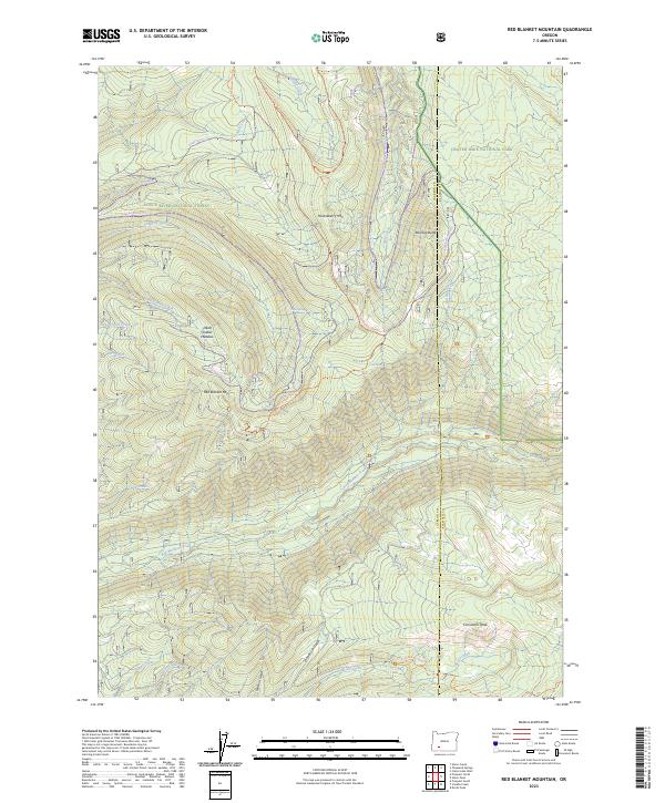 Red Blanket Mountain, OR — USGS 7.5-minute topo (2023)