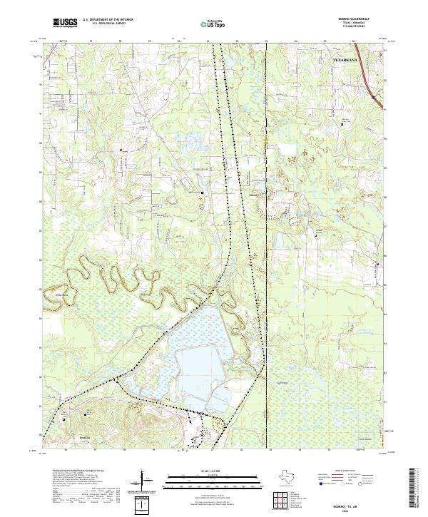 Domino, TX-AR — USGS 7.5-minute topo (2022)