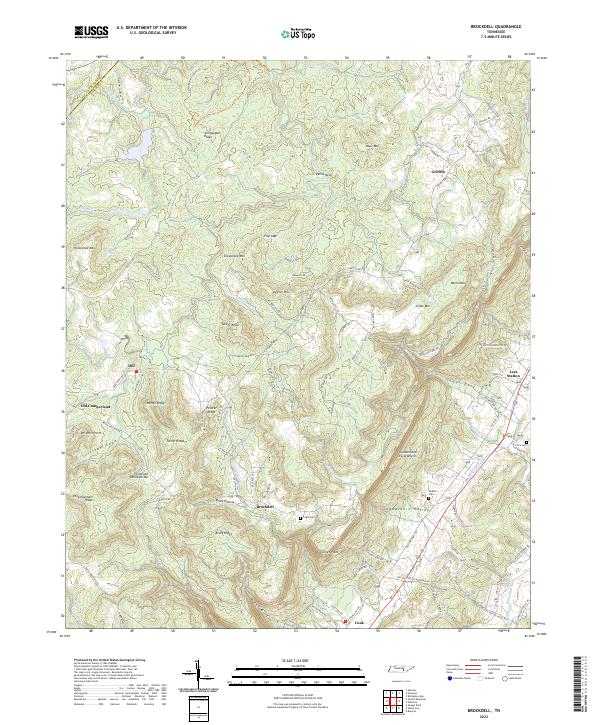Brockdell, TN — USGS 7.5-minute topo (2022)