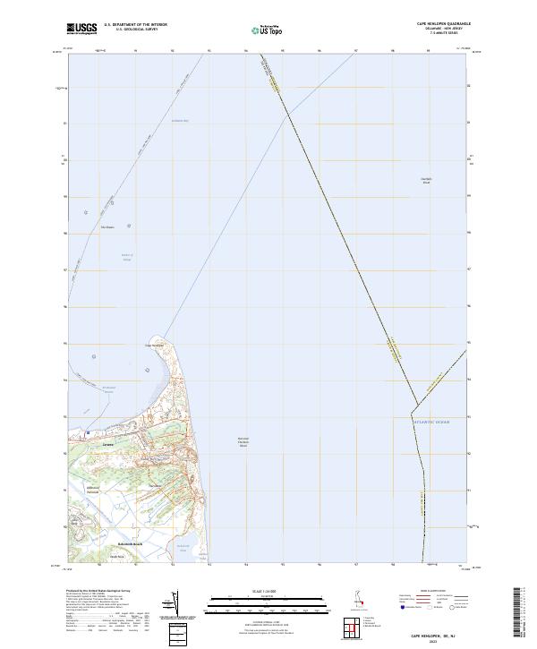 Cape Henlopen, DE-NJ — USGS 7.5-minute topo (2023)