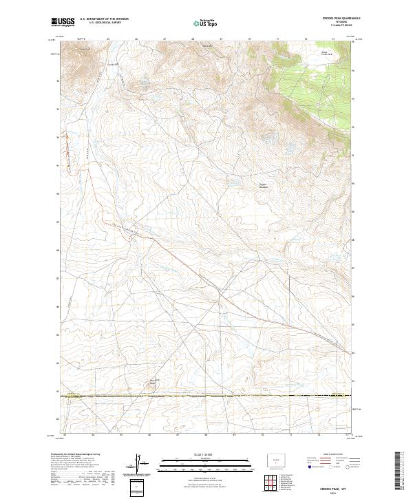 Crooks Peak, WY — USGS 7.5-minute topo (2021)