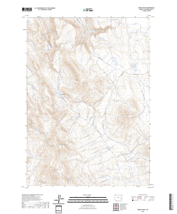 Hickey Basin, OR — USGS 7.5-minute topo (2023)