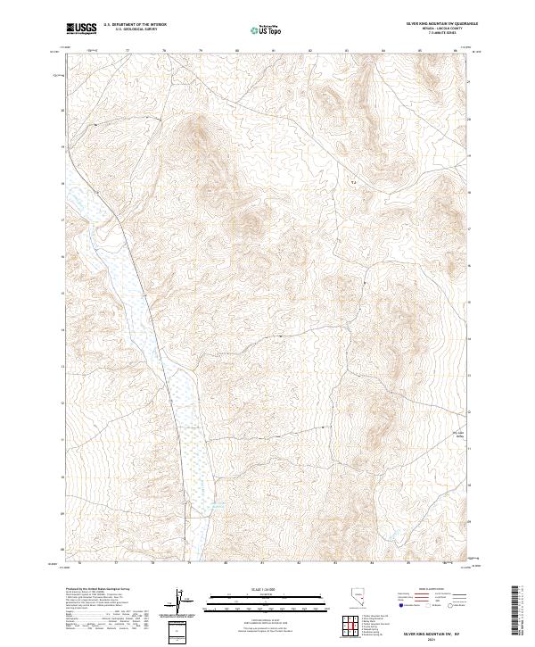 Silver King Mountain SW, NV — USGS 7.5-minute topo (2021)