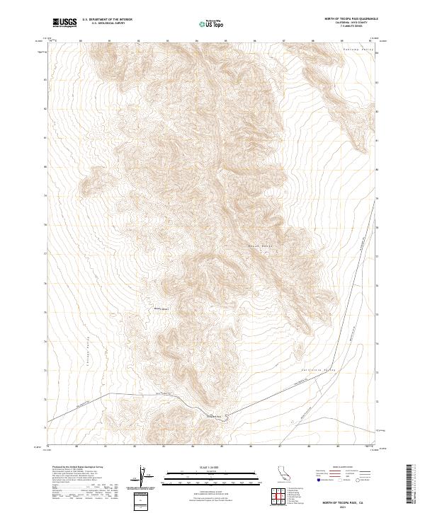 North of Tecopa Pass, CA — USGS 7.5-minute topo (2021)