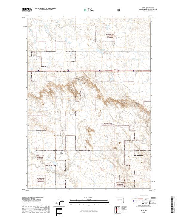 Weta, SD — USGS 7.5-minute topo (2021)