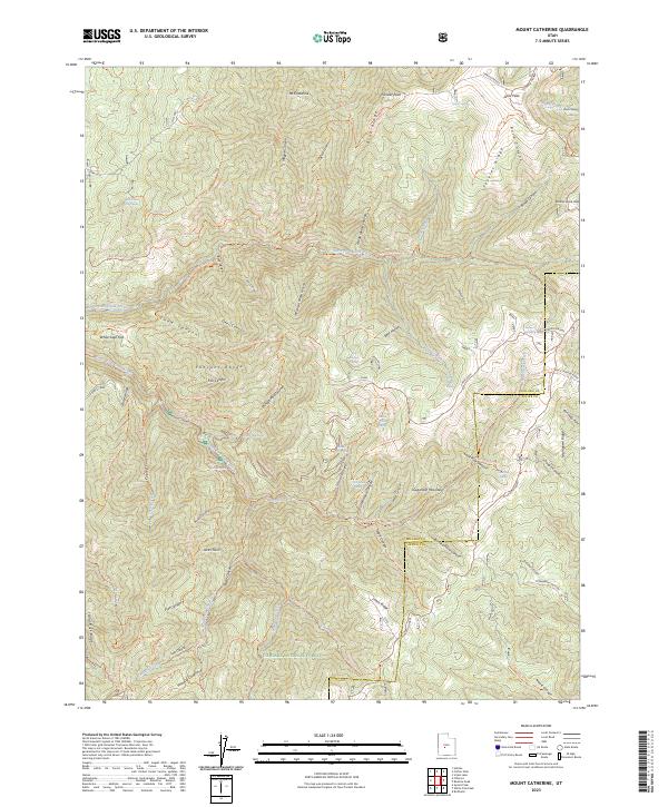 Mount Catherine, UT — USGS 7.5-minute topo (2023)