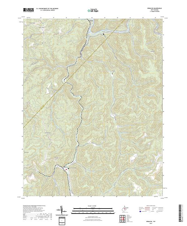 Erbacon, WV — USGS 7.5-minute topo (2023)