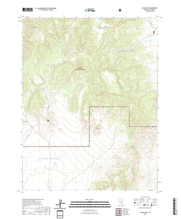 Eagle Pass, NV — USGS 7.5-minute topo (2021)
