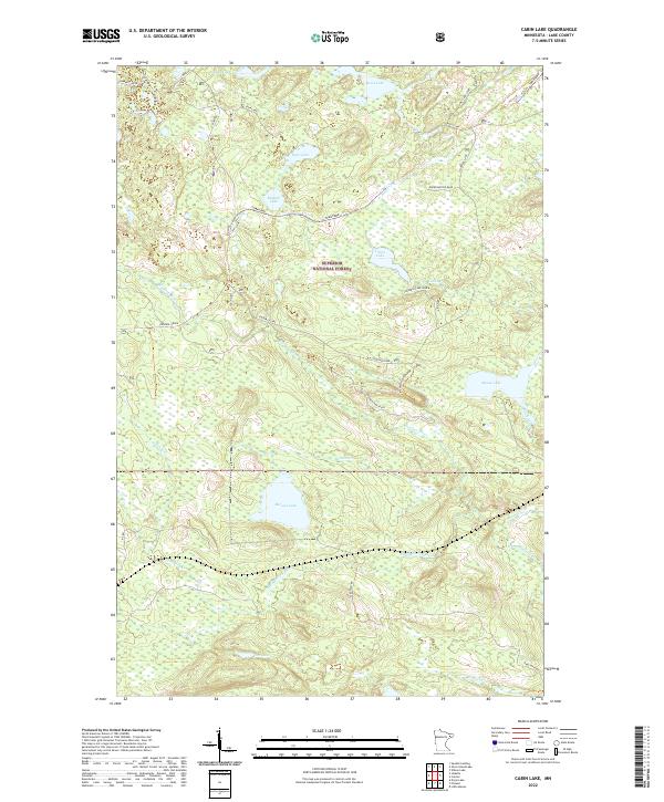 Cabin Lake, MN — USGS 7.5-minute topo (2022)