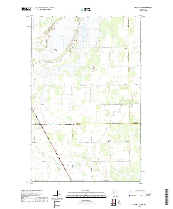 Twistal Swamp, MN — USGS 7.5-minute topo (2022)