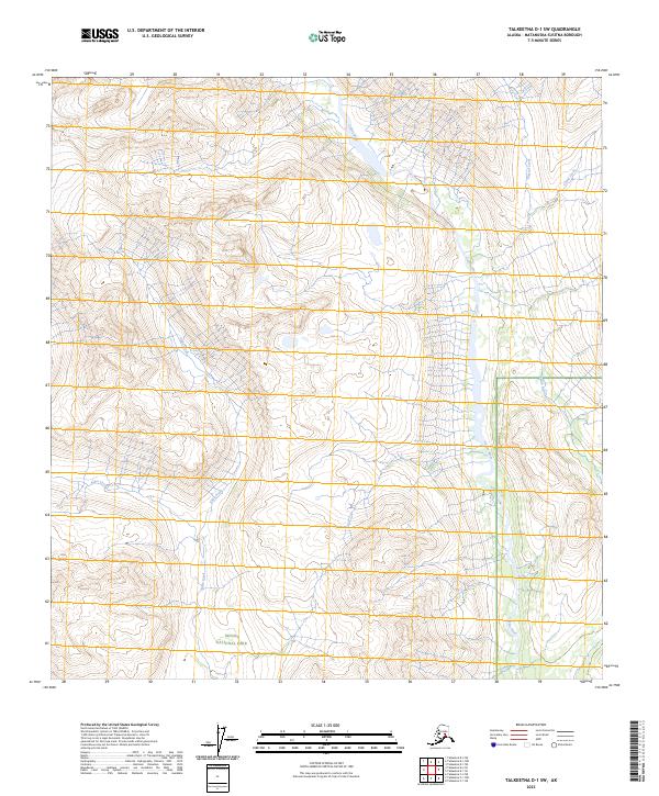 Talkeetna D-1 SW, AK — USGS 7.5-minute topo (2023)