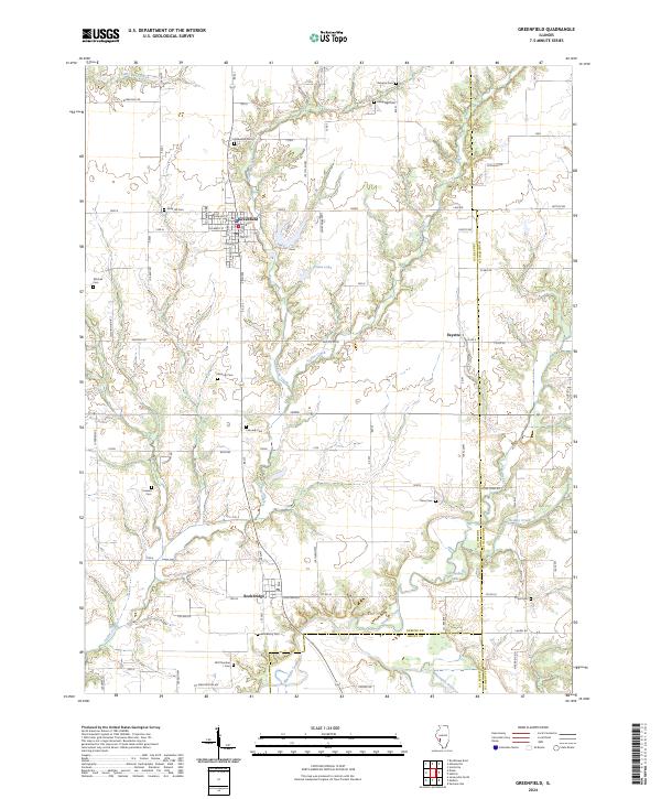 Greenfield, IL — USGS 7.5-minute topo (2024)