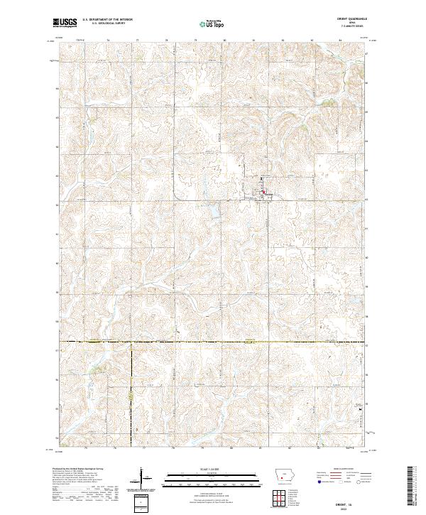 Orient, IA — USGS 7.5-minute topo (2022)