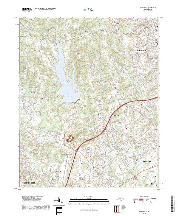 Kannapolis, NC — USGS 7.5-minute topo (2022)