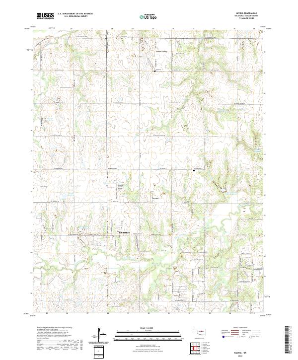 Navina, OK — USGS 7.5-minute topo (2022)