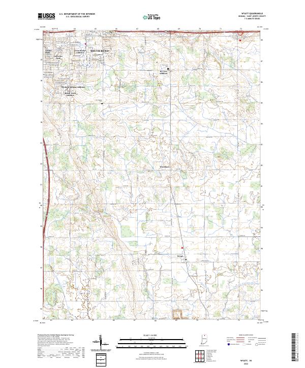 Wyatt, IN — USGS 7.5-minute topo (2022)