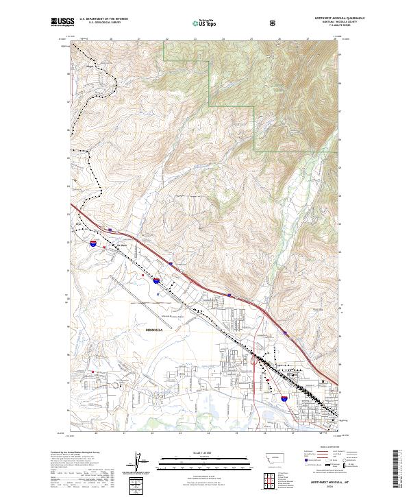 Northwest Missoula, MT — USGS 7.5-minute topo (2024)