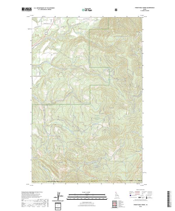 Twentymile Creek, ID — USGS 7.5-minute topo (2024)