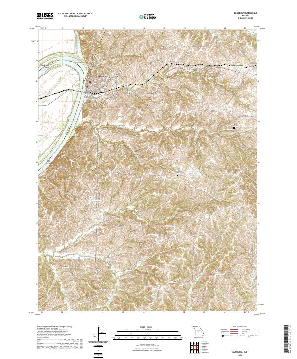 Glasgow, MO — USGS 7.5-minute topo (2021)