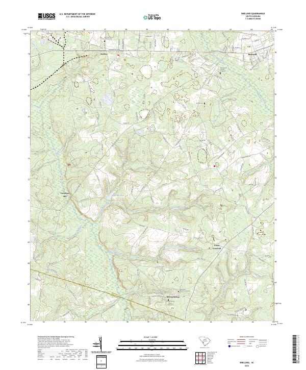 Snelling, SC — USGS 7.5-minute topo (2024)