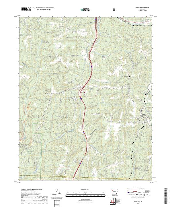 Winslow, AR — USGS 7.5-minute topo (2024)