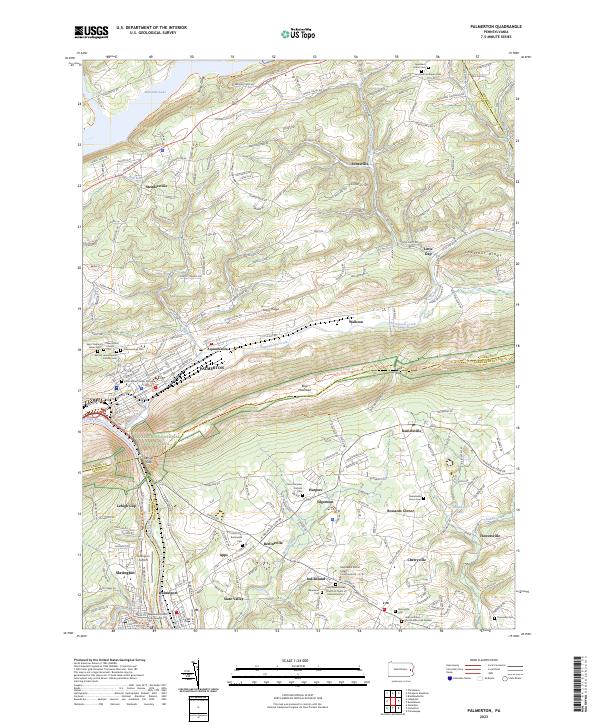 Palmerton, PA — USGS 7.5-minute topo (2023)