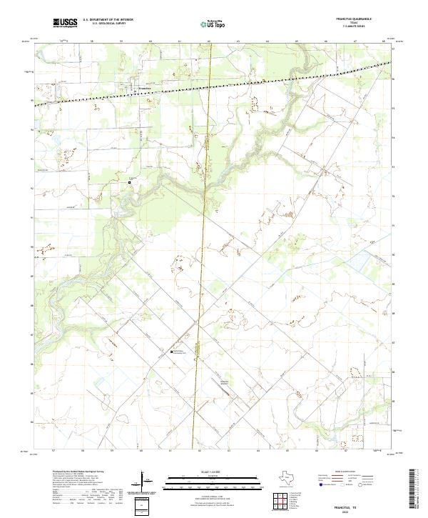 Francitas, TX — USGS 7.5-minute topo (2022)