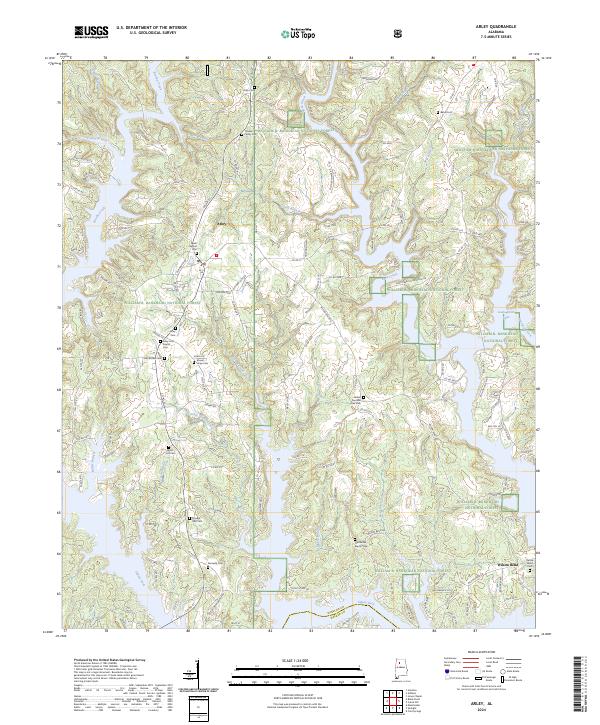 Arley, AL — USGS 7.5-minute topo (2024)
