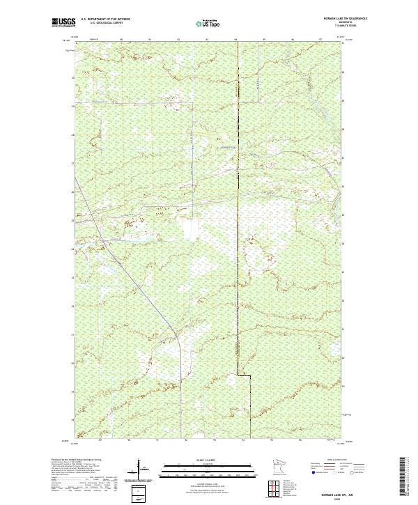 Norman Lake SW, MN — USGS 7.5-minute topo (2022)