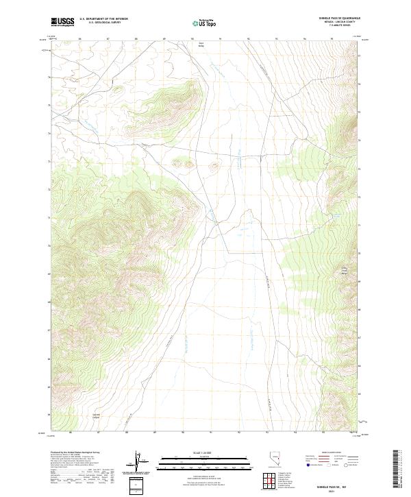 Shingle Pass SE, NV — USGS 7.5-minute topo (2021)