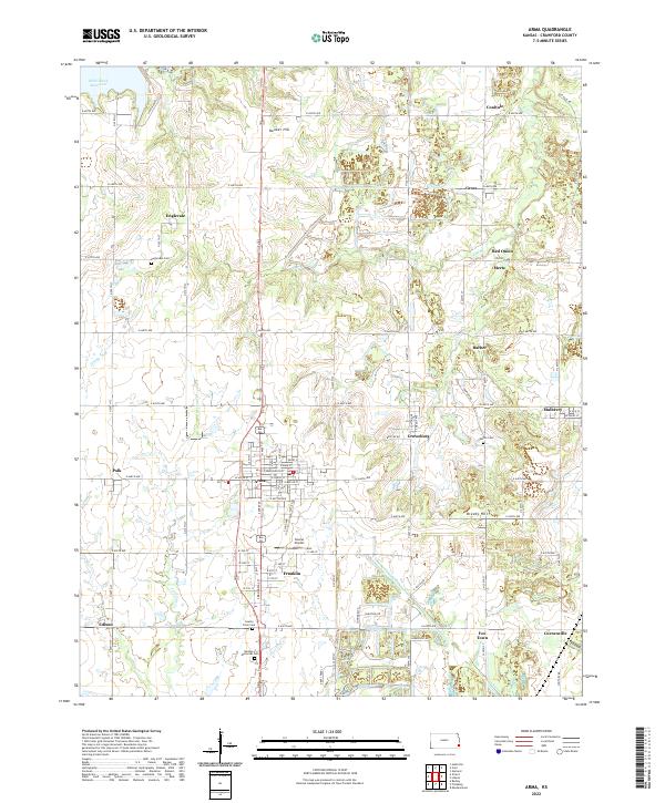 Arma, KS — USGS 7.5-minute topo (2022)