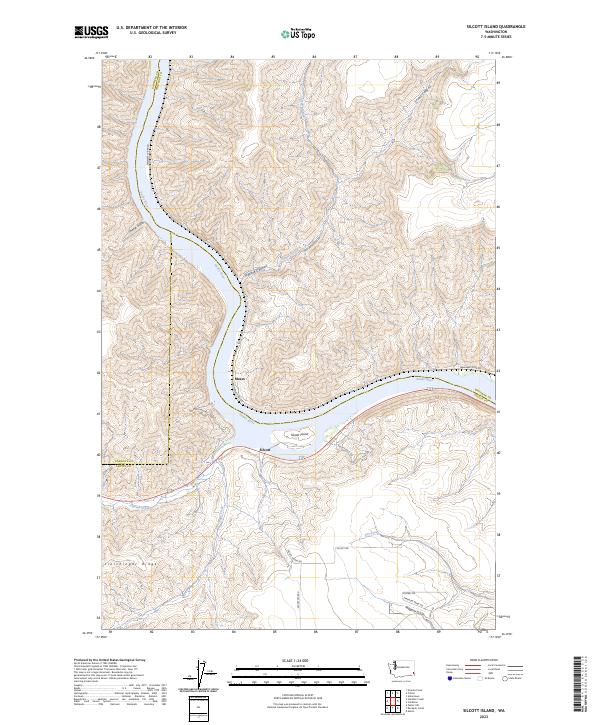 Silcott Island, WA — USGS 7.5-minute topo (2023)