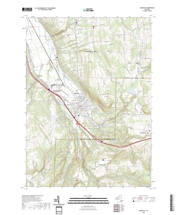 Dansville, NY — USGS 7.5-minute topo (2023)