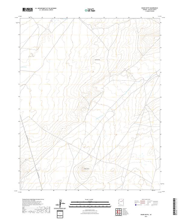Snake Butte, AZ — USGS 7.5-minute topo (2021)