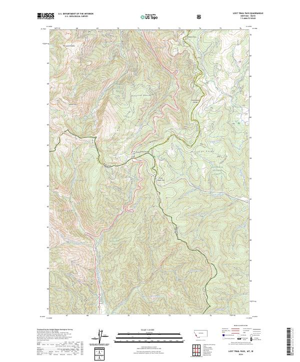 Lost Trail Pass, MT-ID — USGS 7.5-minute topo (2024)