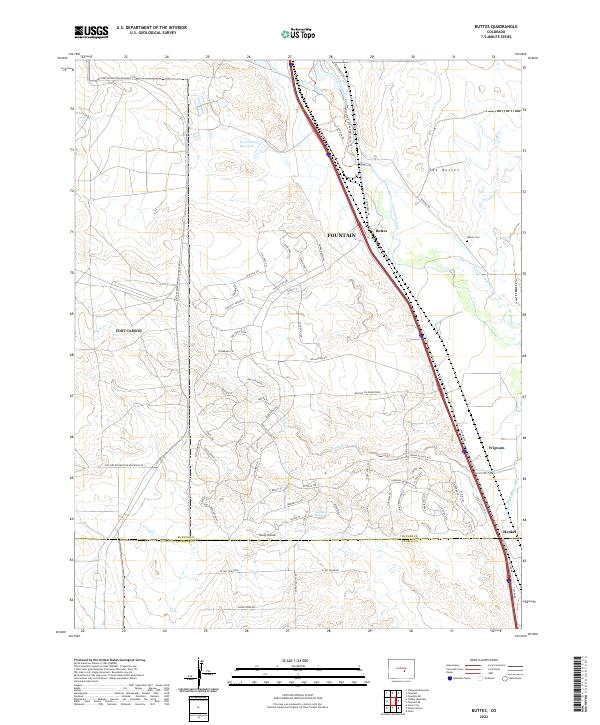Buttes, CO — USGS 7.5-minute topo (2022)