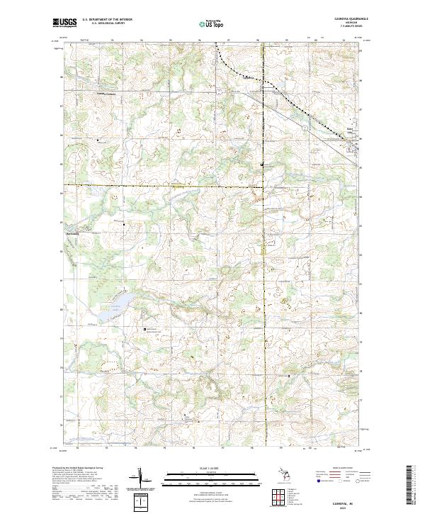 Casnovia, MI — USGS 7.5-minute topo (2023)