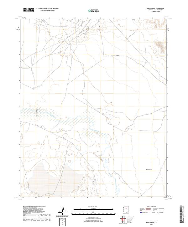 Winslow NW, AZ — USGS 7.5-minute topo (2021)