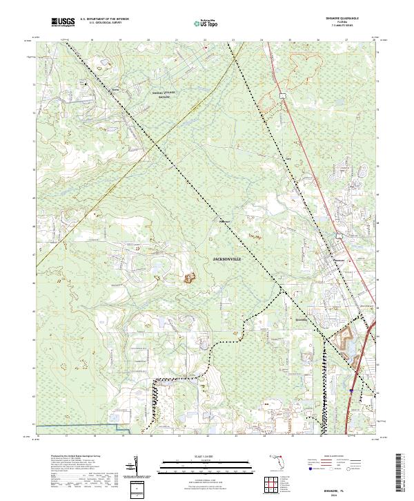 Dinsmore, FL — USGS 7.5-minute topo (2024)