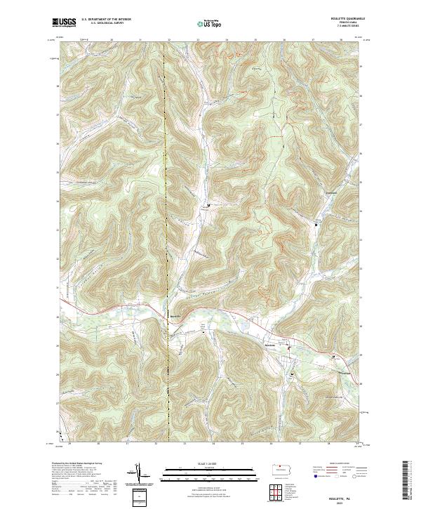 Roulette, PA — USGS 7.5-minute topo (2023)