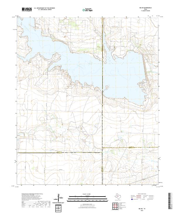 Ira SW, TX — USGS 7.5-minute topo (2022)