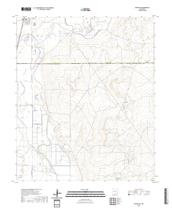Artesia NE, NM — USGS 7.5-minute topo (2023)